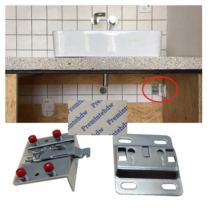 240Kg Heavy Duty Wall Hung Furniture Bath Cabinet Cupboards Vanity Hanging Bracket Hanger With Locking Function