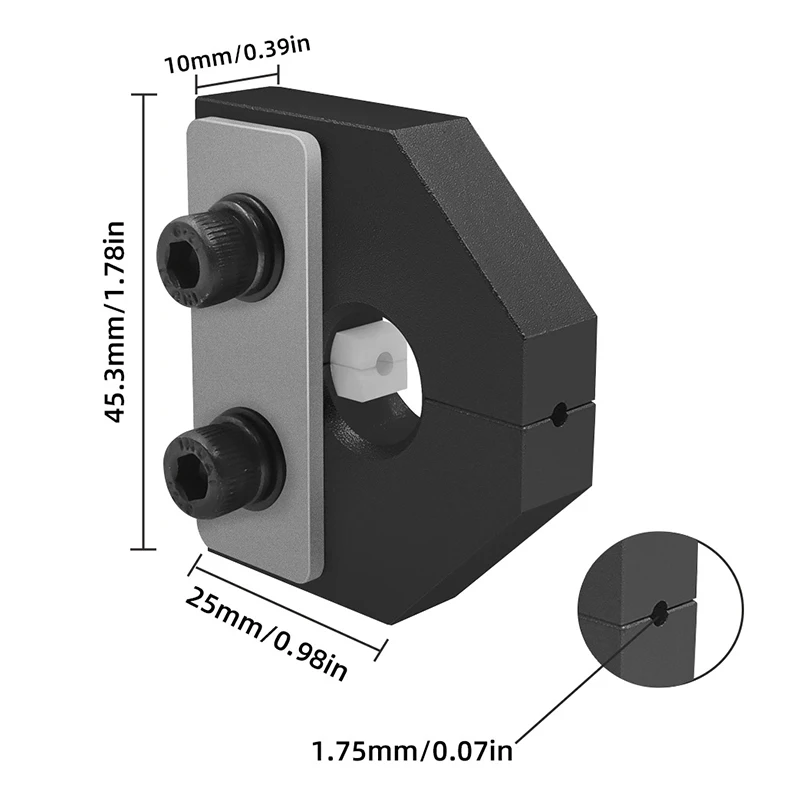 1Pc 1.75mm Filament Welding Connector with Allen Key Wrench Filament Splicer For PLA/ABS/PETG 3D Printer Accessories