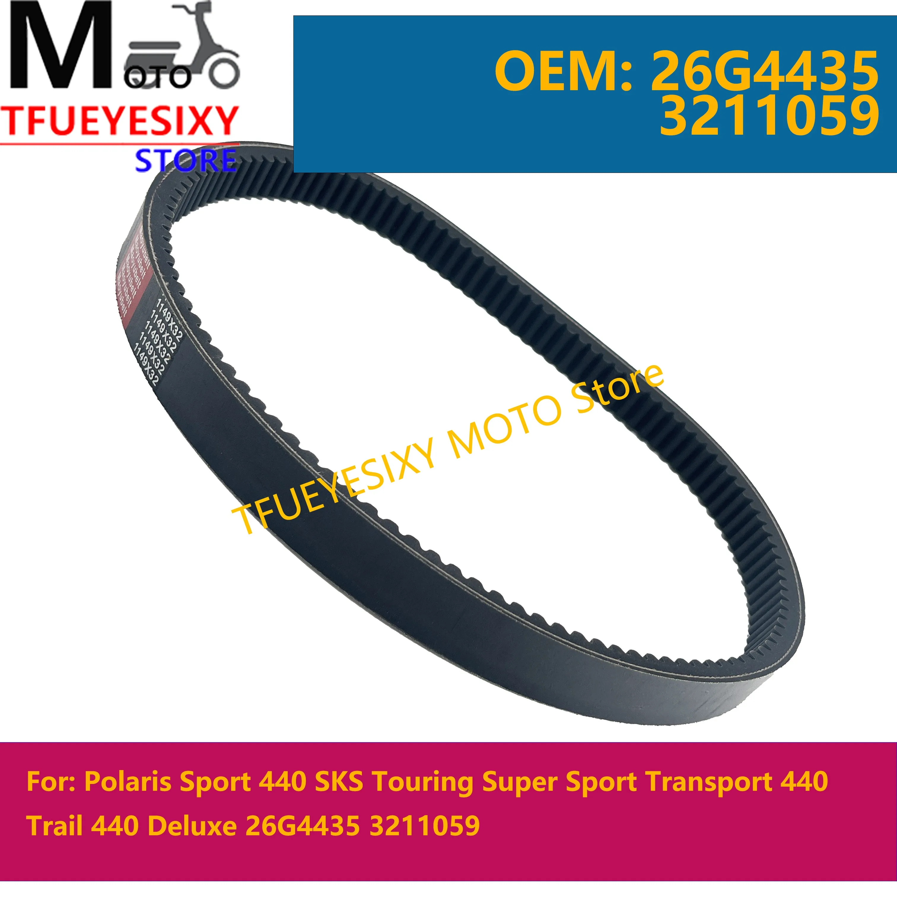 TFUEYESIXY Drive Belt 1149X32 For Polaris Sport 440 SKS Touring Super Sport Transport 440 Trail 440 Deluxe 26G4435 3211059