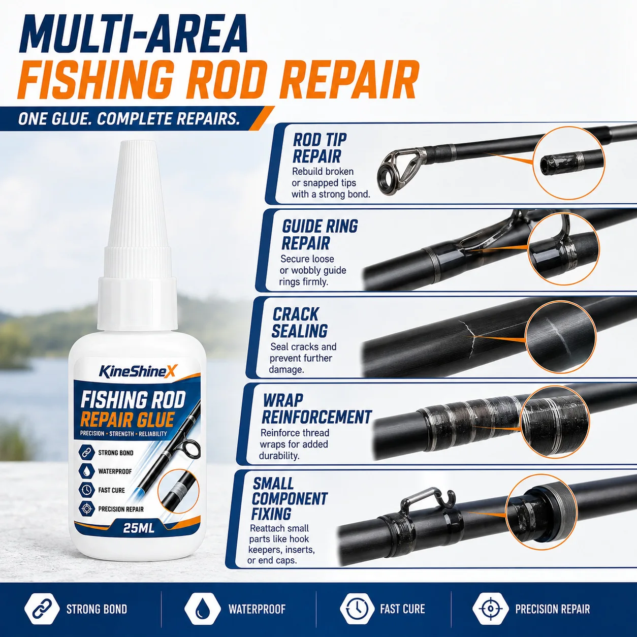 Colle de réparation pour canne - Fishing Rod Repair Kit avis et prix