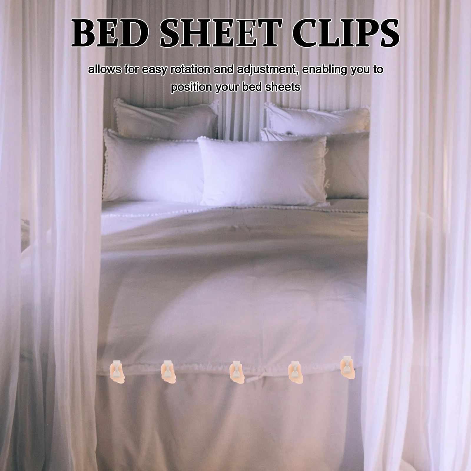 

20Pcs Non-Slip Bed Sheet Clips Plastic Quilt Cover Fixator Secure Bedding Fasteners Household Bed Sheet Fixer for Home Use