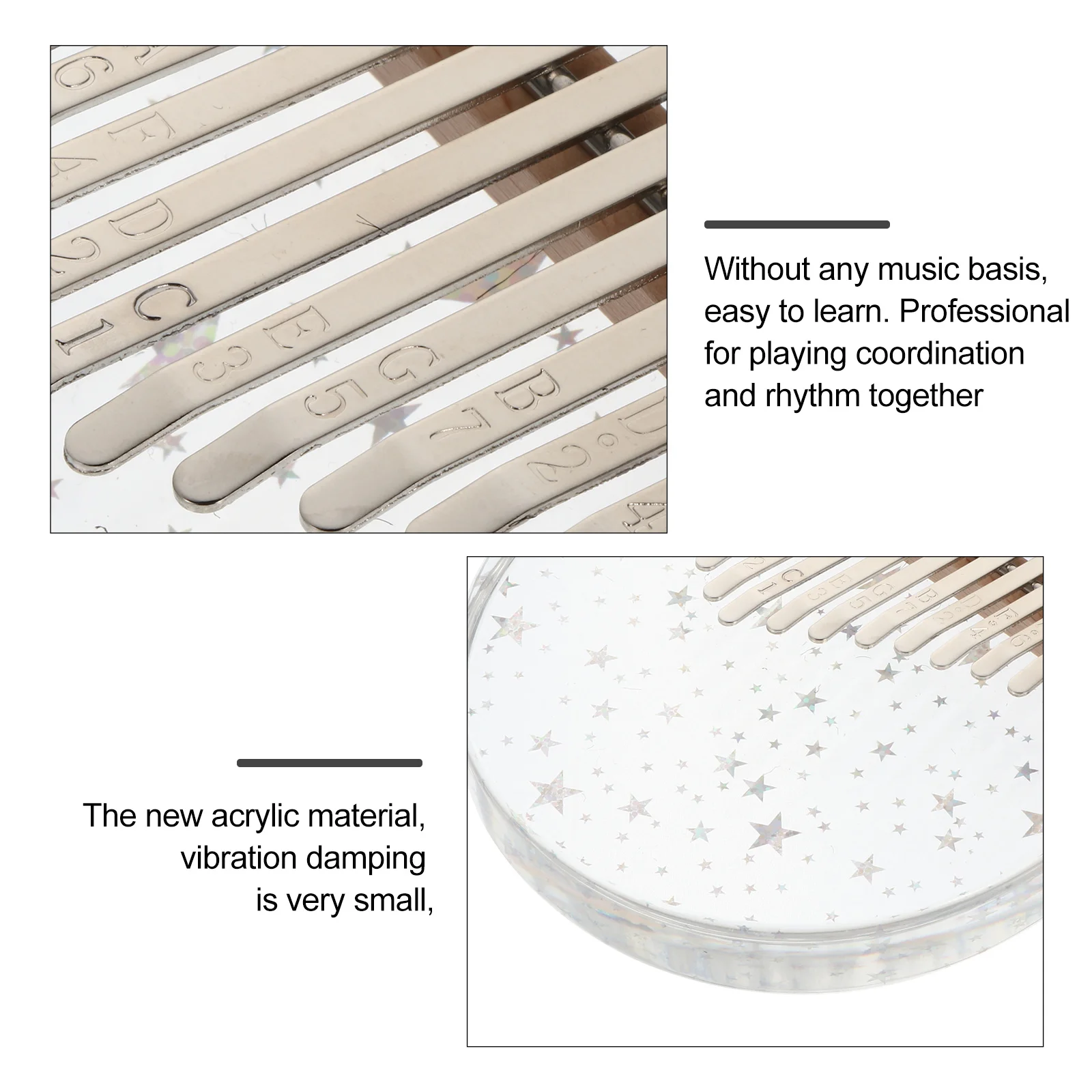 

1Set Mini Kalimba Piano 17-Key Thumb Guitar Finger Musical Instrument Lightweight Simple Design Practice Finger Flexibility