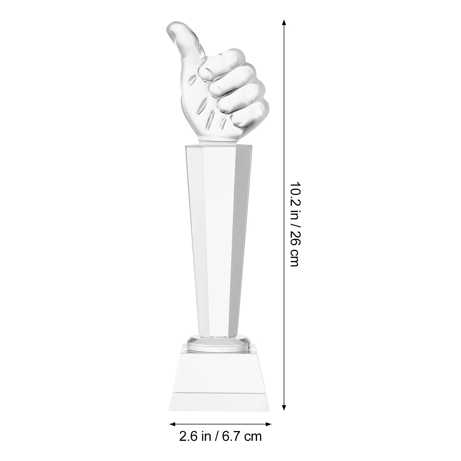 Glass Thumbs Up Trophy Crystal Award for Students Teachers Sports Talent Shows Winning Recognition Gift Glass Award Medals
