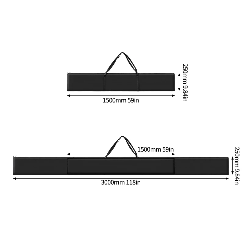 Track Saw Guide Rail Bag 59 Inch/118 Inch Guide Rails Carrying Bag with Pockets Long Track Saw Protective Bag