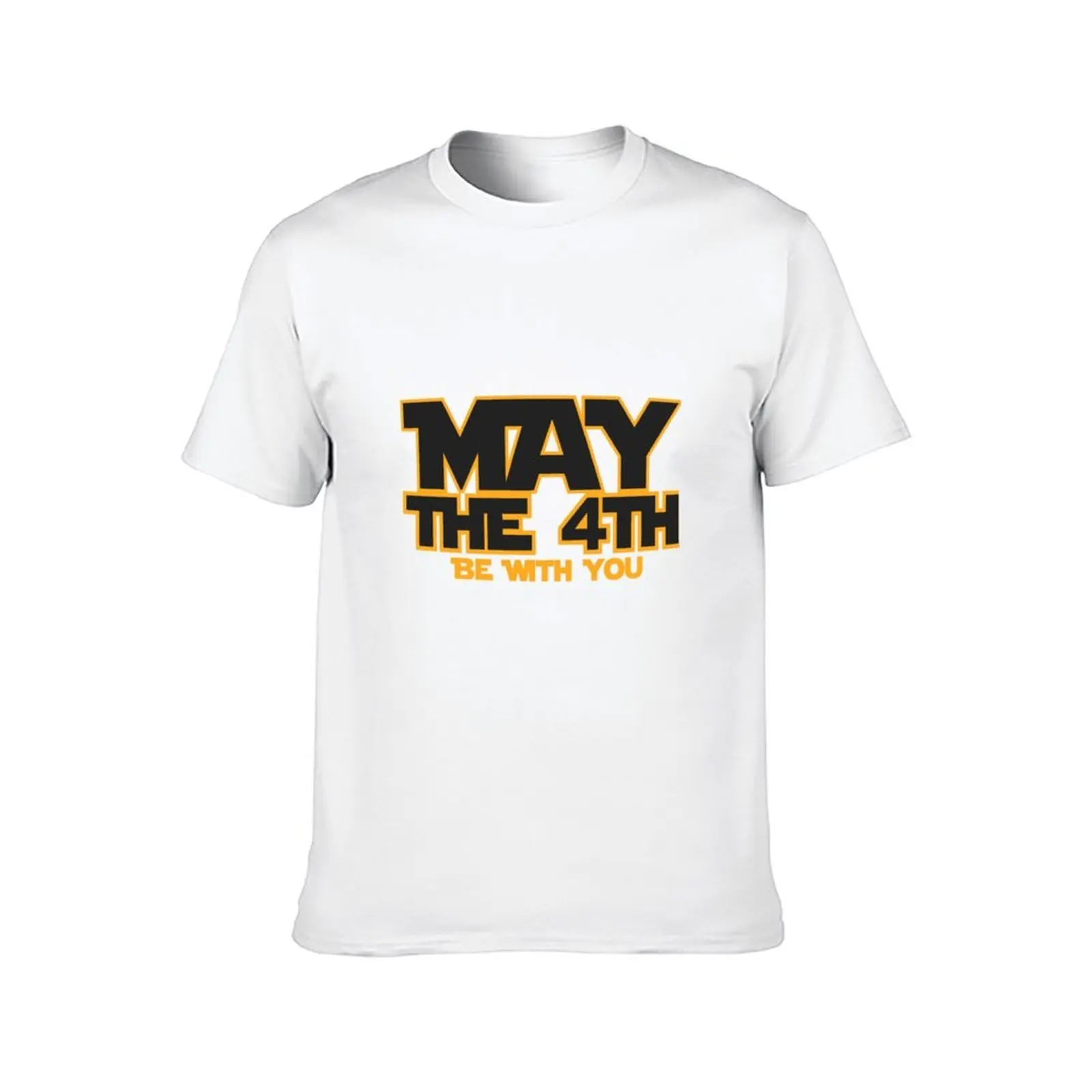 4th of may be with you black T-Shirt t shirts for man cotton soft t shirts for man cotton T-Shirt