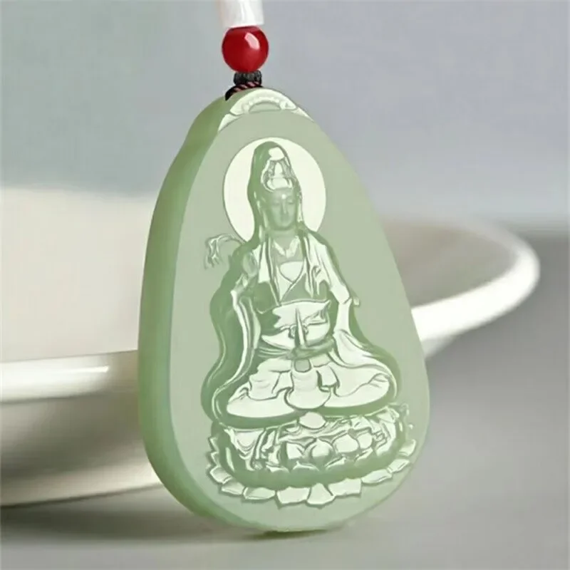 Afghan jade mother of Goddess of Mercy pendant men and women models natal Buddha guardian deity jade pendant