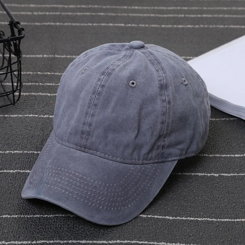 1PC Fashion Washed Hat Done Baseball Cap Vintage Peak Tongue Hat Men Solid Color Hat Women Outdoor Daily Versatile Hat