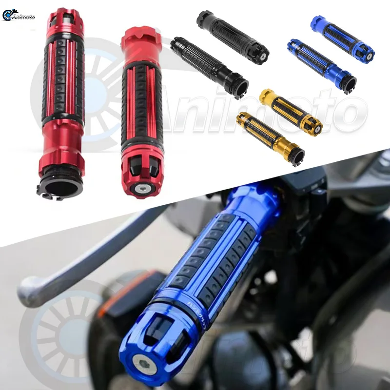 1Pair 22mm CNC Motorcycle Handle Grips standard hollow handlebars for Kawasaki Honda Yamaha Suzuki