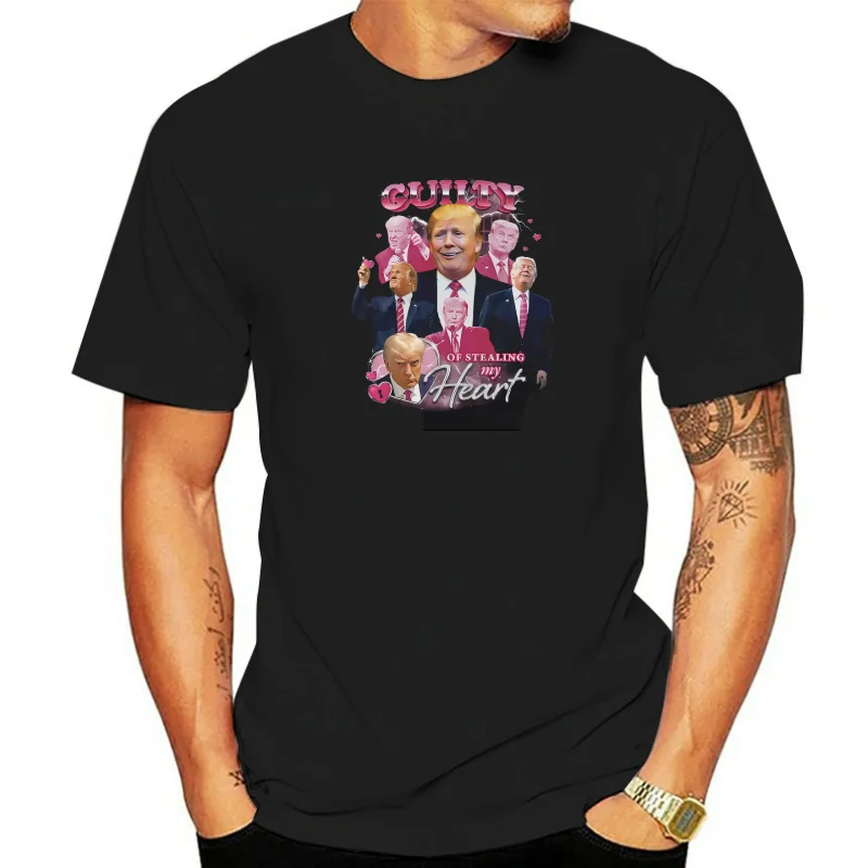 

Donald Trump Guilty of Stealing My Heart Funny T Shirt women's High Quality Soft Casual Short Sleeve T-shirts Unisex