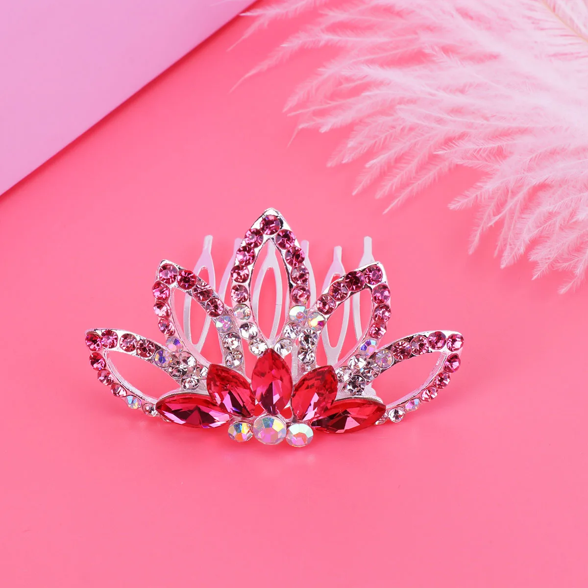 

Crown Comb Bridal Hair Accessories Women Bridesmaid Headdress Wedding Party Prom Anniversary Handmade Beautiful Color Hair Pin