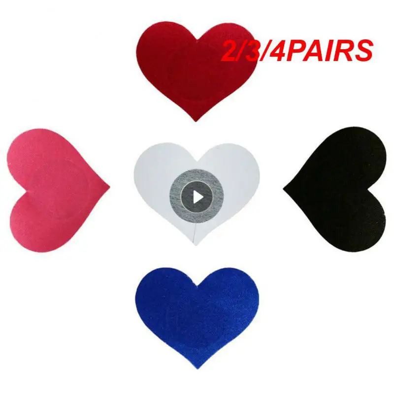 2/3/4PAIRS Nipple Stickers Not Easy To Peel Off Wicking And Breathable Ultra Thin Polyester Intimates Accessories Chest Stickers