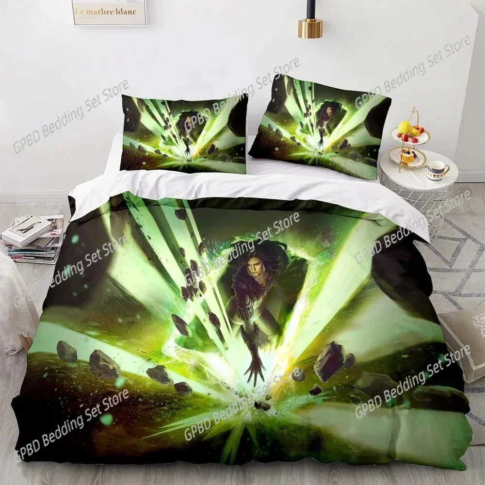 Game The Witchers 3D Bedding Set Duvet Cover Pillowcases Single Twin Full Queen King Size Home Decor Quilt Boys Gift