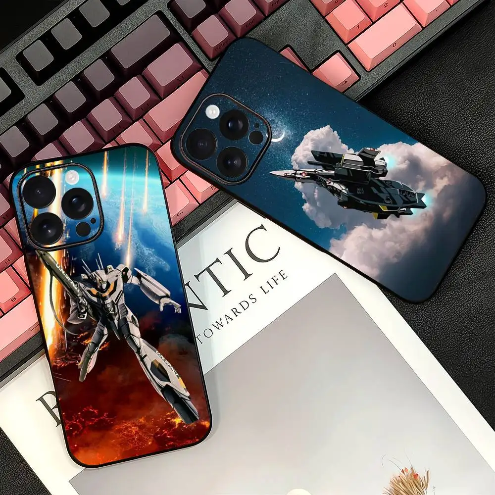 Funda de teléfono Anime r-robotech Macross para IPhone 16 15 14 13 12 17 PRO MAX PLUS Mini TPU suave para la piel