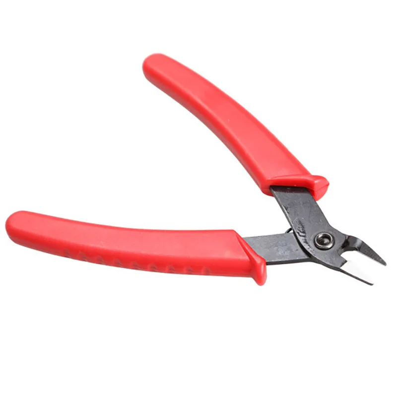 1PC Mini 5 Cal elektryczne szczypce do zaciskania Snip Cutter narzędzia ręczne czerwony uchwyt przewód elektryczny krajalnica szczypce naprawy ścinanie
