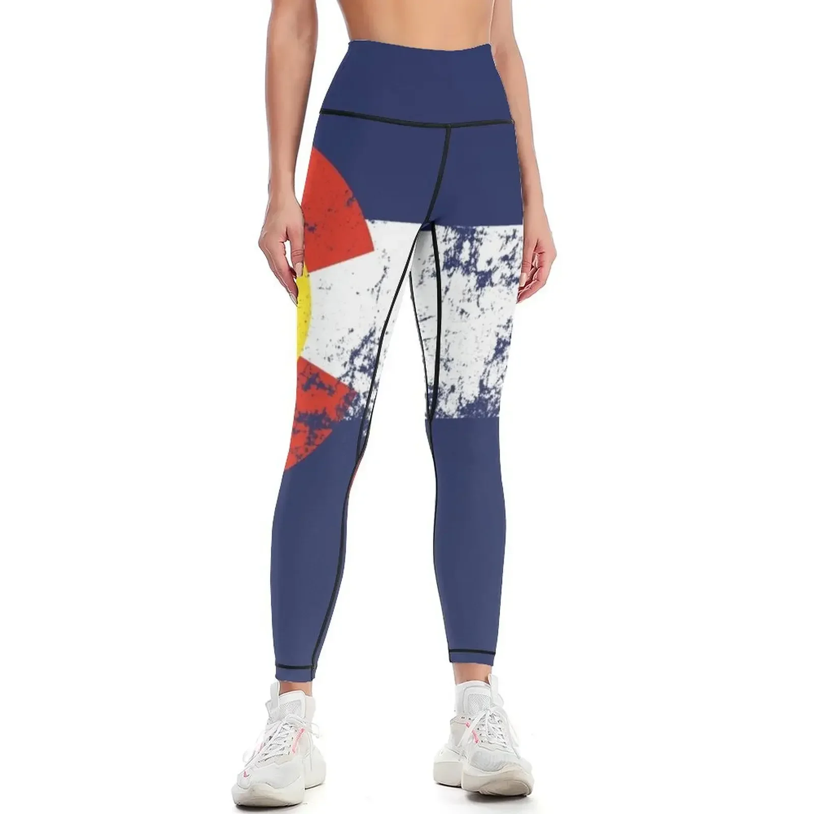 

vintage colorado flag Leggings gym top Sweatpants sports tennis for Women's trousers Womens Leggings