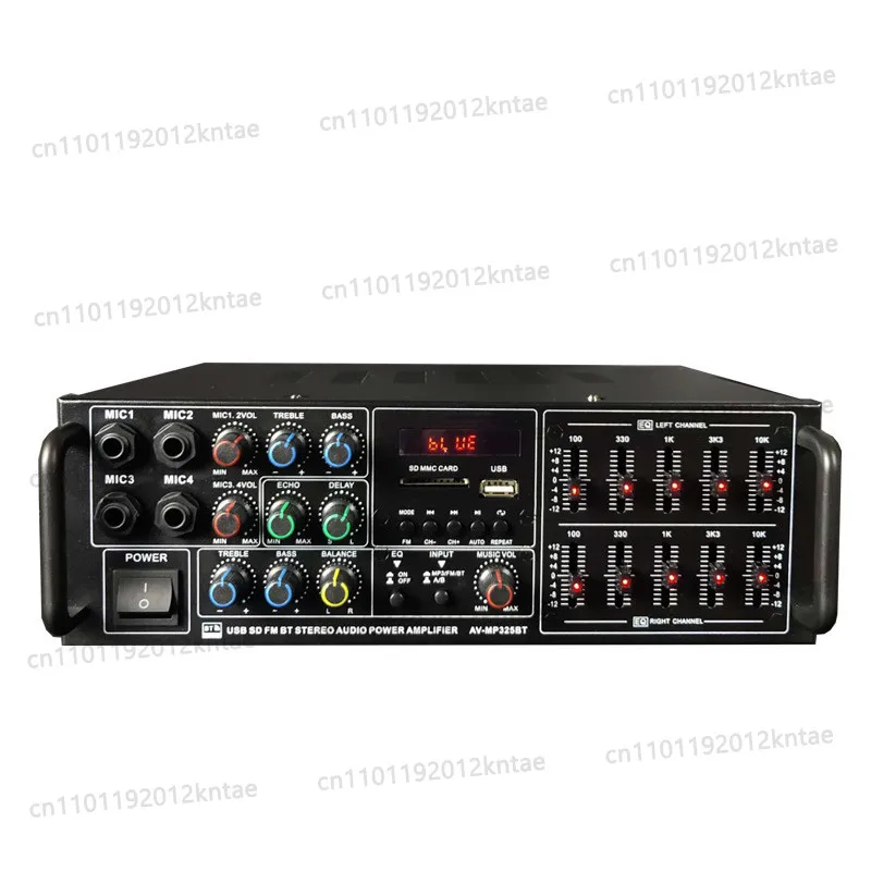 325BT 8000W BT Amplifier 110/220V Audio Stereo Digital AMP Support 4 Way Microphone Input With Remote Control