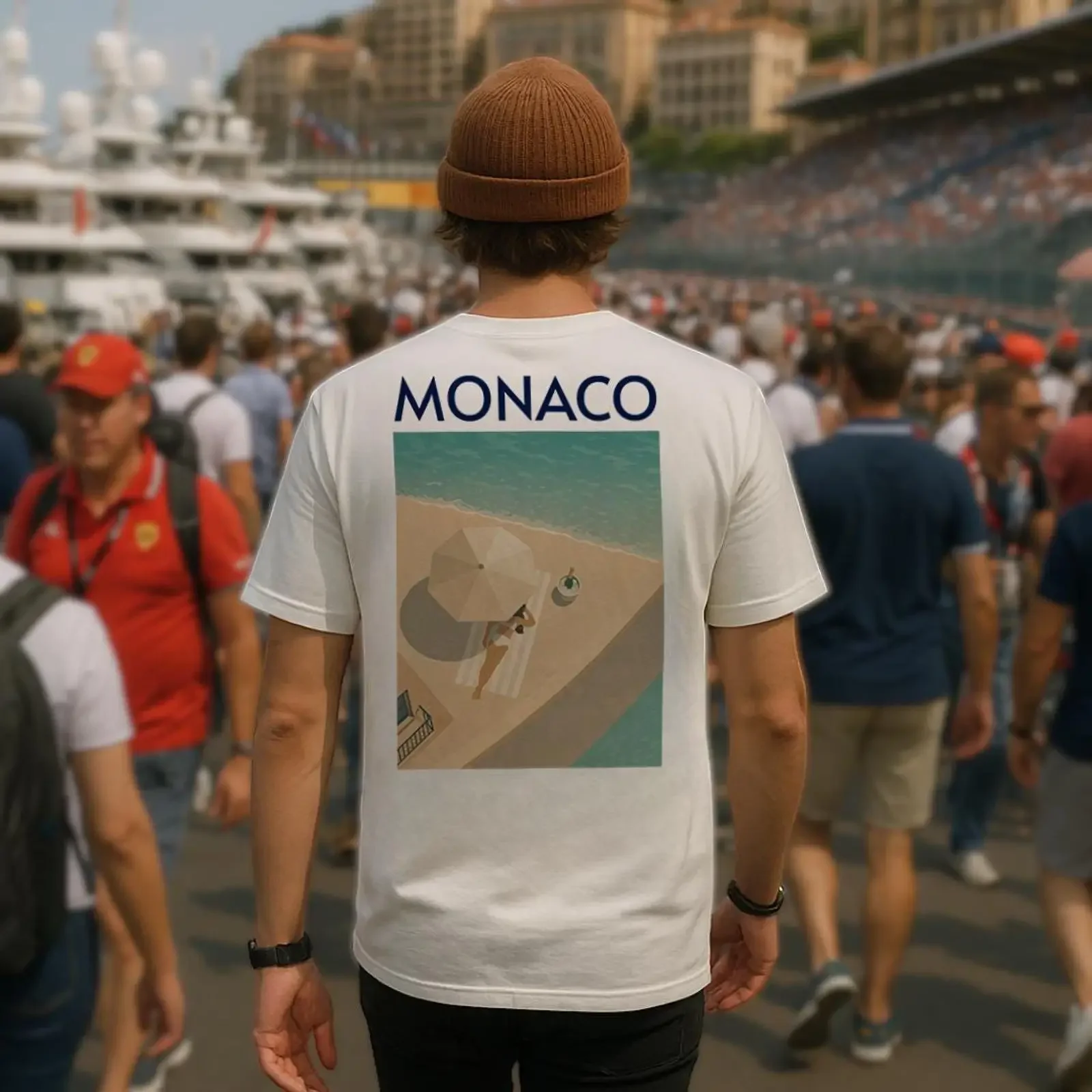 Monaco Grand Prix Sun Silk Speed T Shirt Coastal Racing Elegance Riviera Inspired  vintage Washed Casual designer clothes