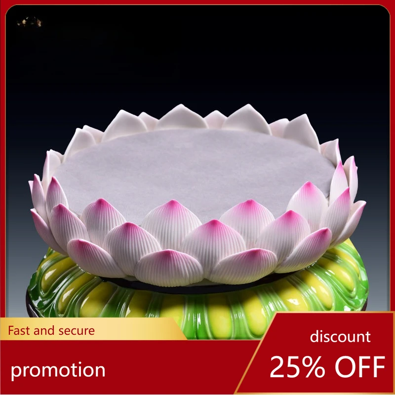 

Cz lotus seat guanyin bodhisattva buddha statue base heightened ceramic ornaments statue support platform offering buddha seat