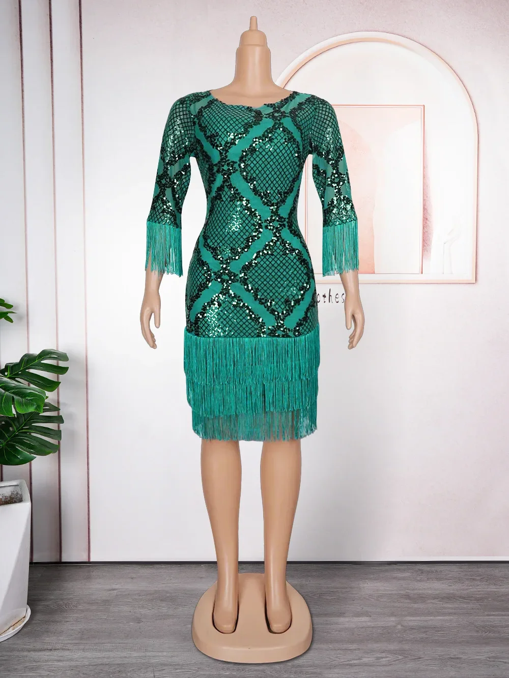 فساتين أفريقية للنساء المثيرات فستان ترتر شرابة Bodycon ملابس أفريقيا أنقرة Dashiki حفلة مسائية عباية تركيا مقاس كبير #6