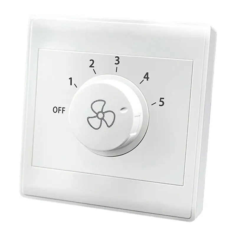 DTA4-Speed Regulator Surfaces Mount Ceiling Fan 5 Gear Adjustable Fan Speed Controller Switches 86 Type
