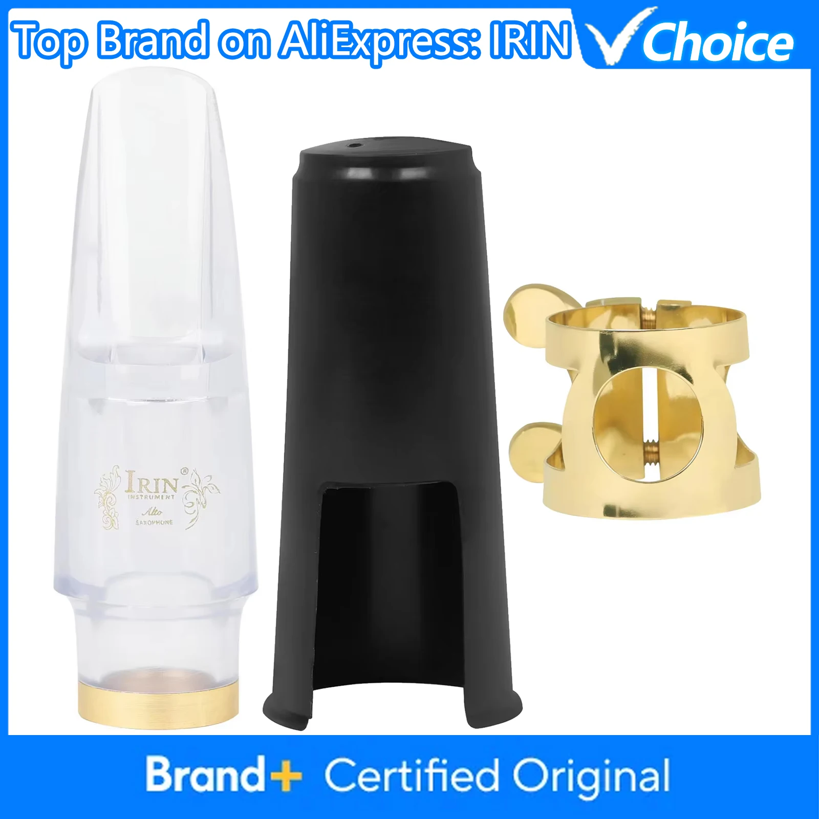 

Защитный колпачок IRIN для мундштука альт-саксофона, универсальный пластиковый колпачок для мундштука саксофона и кларнета, кожаный зажим для лигатуры