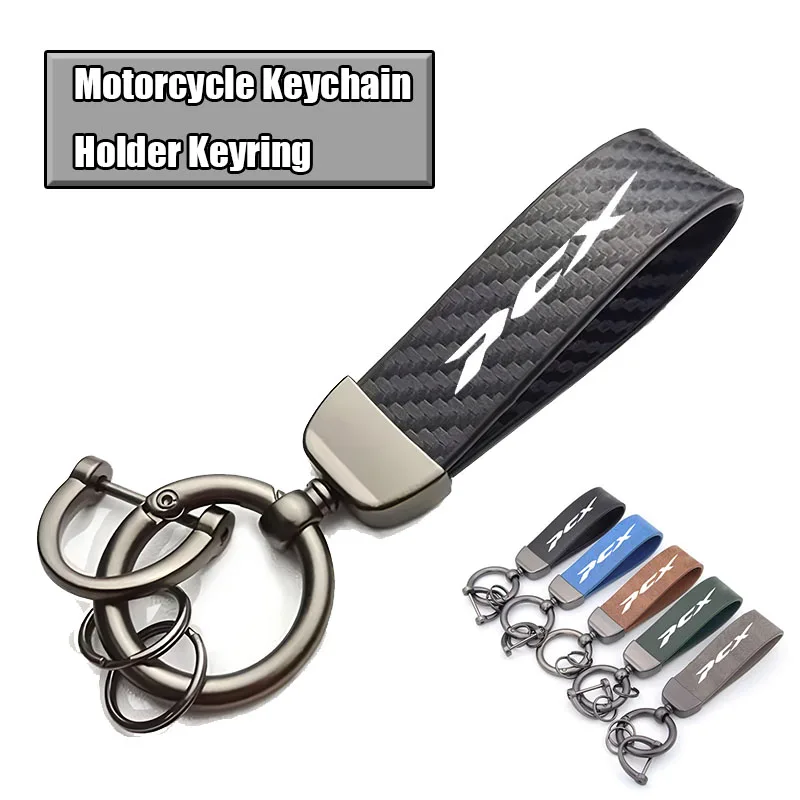 

Deluxe Leather Motorcycle Keyring Keychain Lanyard Gift For HONDA PCX125 PCX150 PCX160 PCX 160 125 150