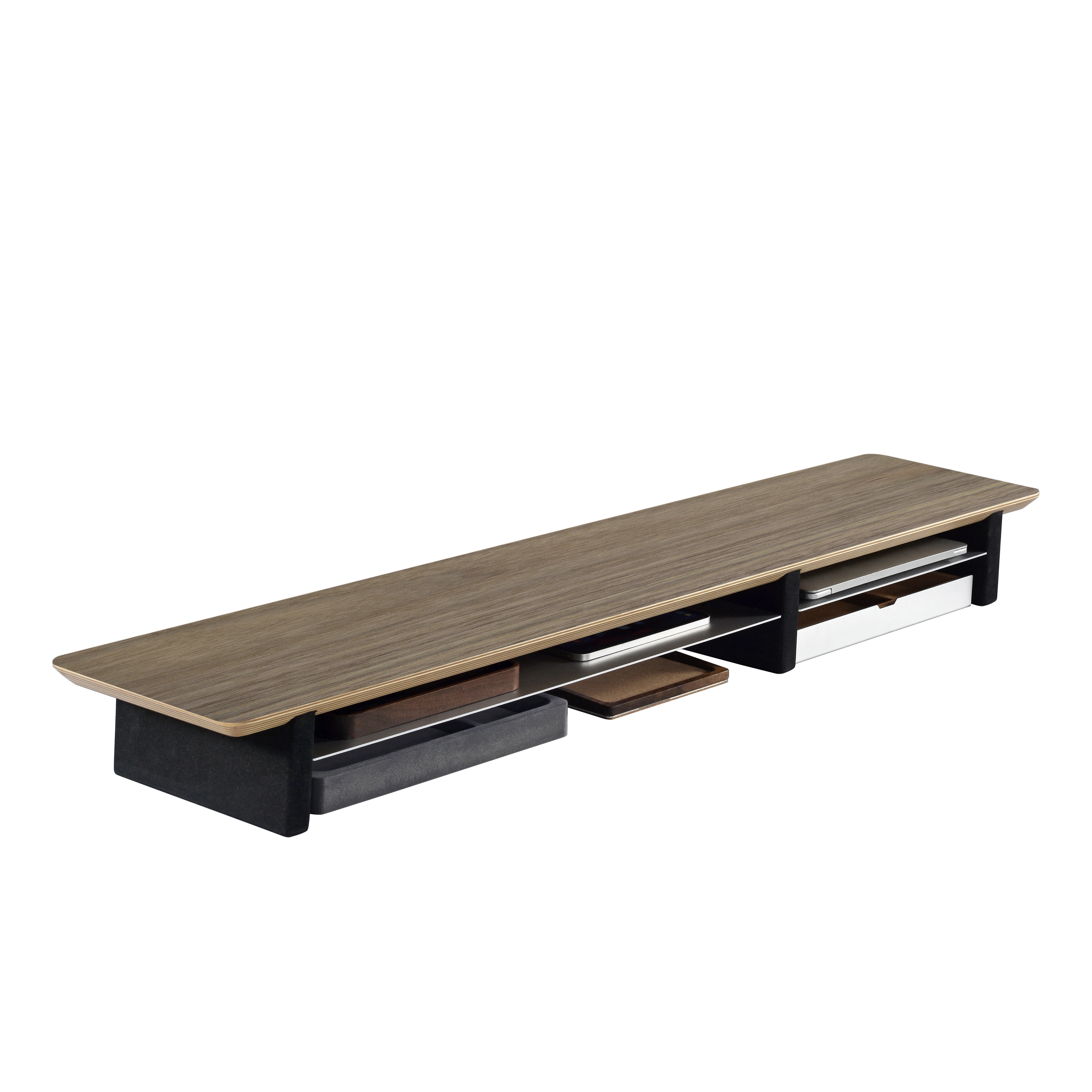 

Портативная подставка для монитора из орехового дерева, двойная подставка-райзер для стола, для дома, офиса, гостиной, школы