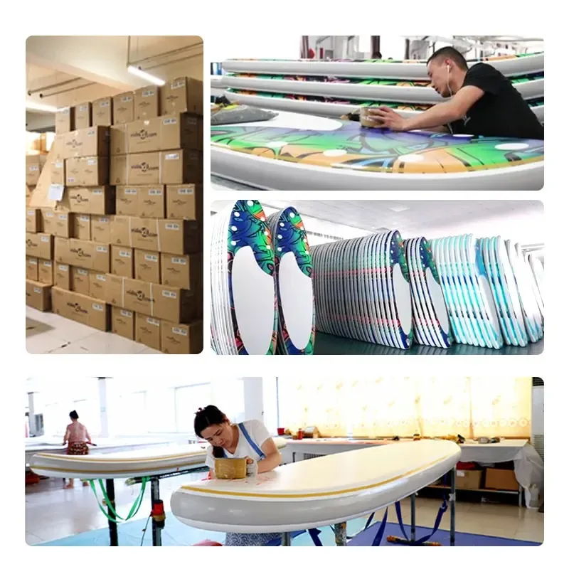 Inflatable Crystal Glass See through Water Surf Paddle Skate Board - Hot Sale See through Crystal Surfing Board