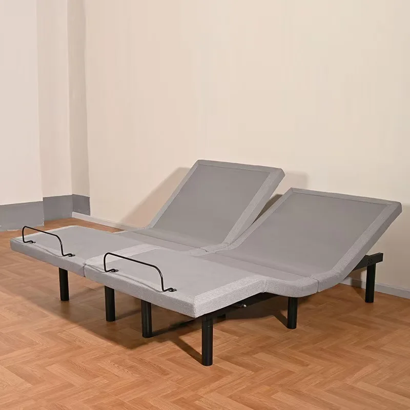 

Modern Simple Split Electric Bed Multi-function Smart Bed Automatic Lifting Double Bed Folding Metal