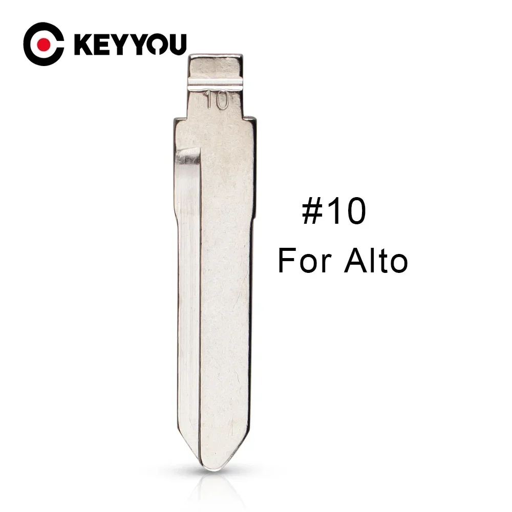 KEYYOU NO. 10 Key Blade #10 For Suzuki Alto Flip Key Blade Origin Car Blank Key Blade Replacement