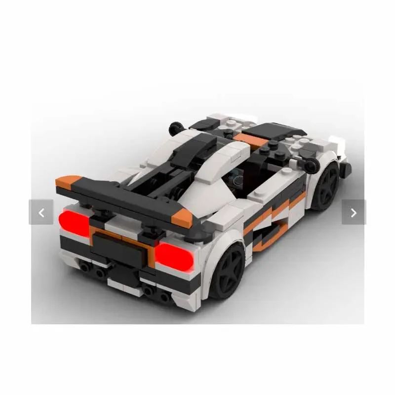 MOC-184014 نموذج مكعبات بناء سيارة سباق رياضية كلاسيكية جديدة، 357 قطعة، هدية لعبة عيد ميلاد وعيد الميلاد للأولاد والكريسماس #4