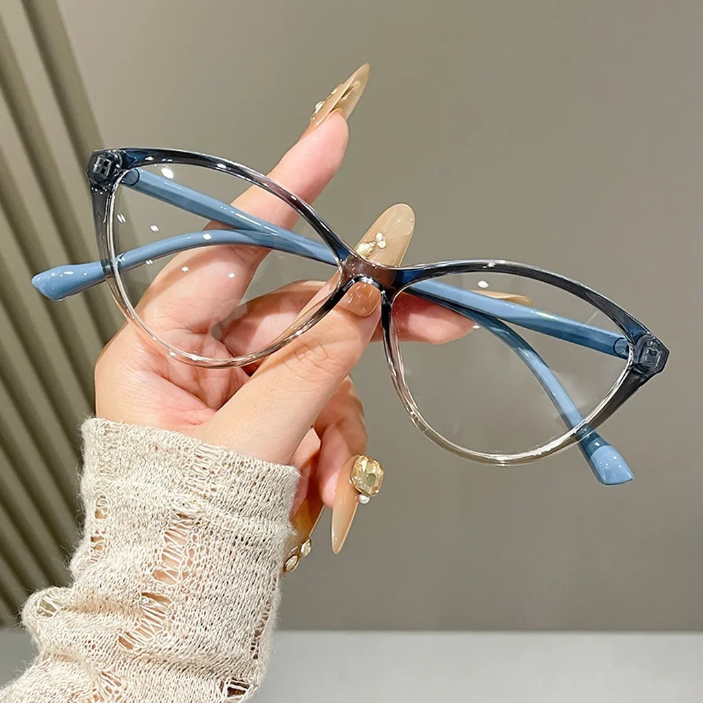 KLASSNUM PC Eyeglasses Frame Multiple Colors Eye Glasses Full Frame Eyewear Plain For Blue Light Screen Use Study Goggles
