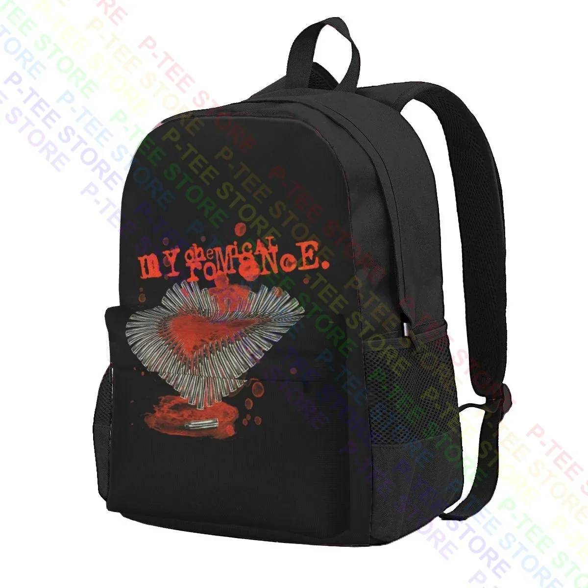 My Chemical Romance Men'S Smoking Gun Large Capacity Backpack Bookbag Creative Eco Friendly School Sport Bag