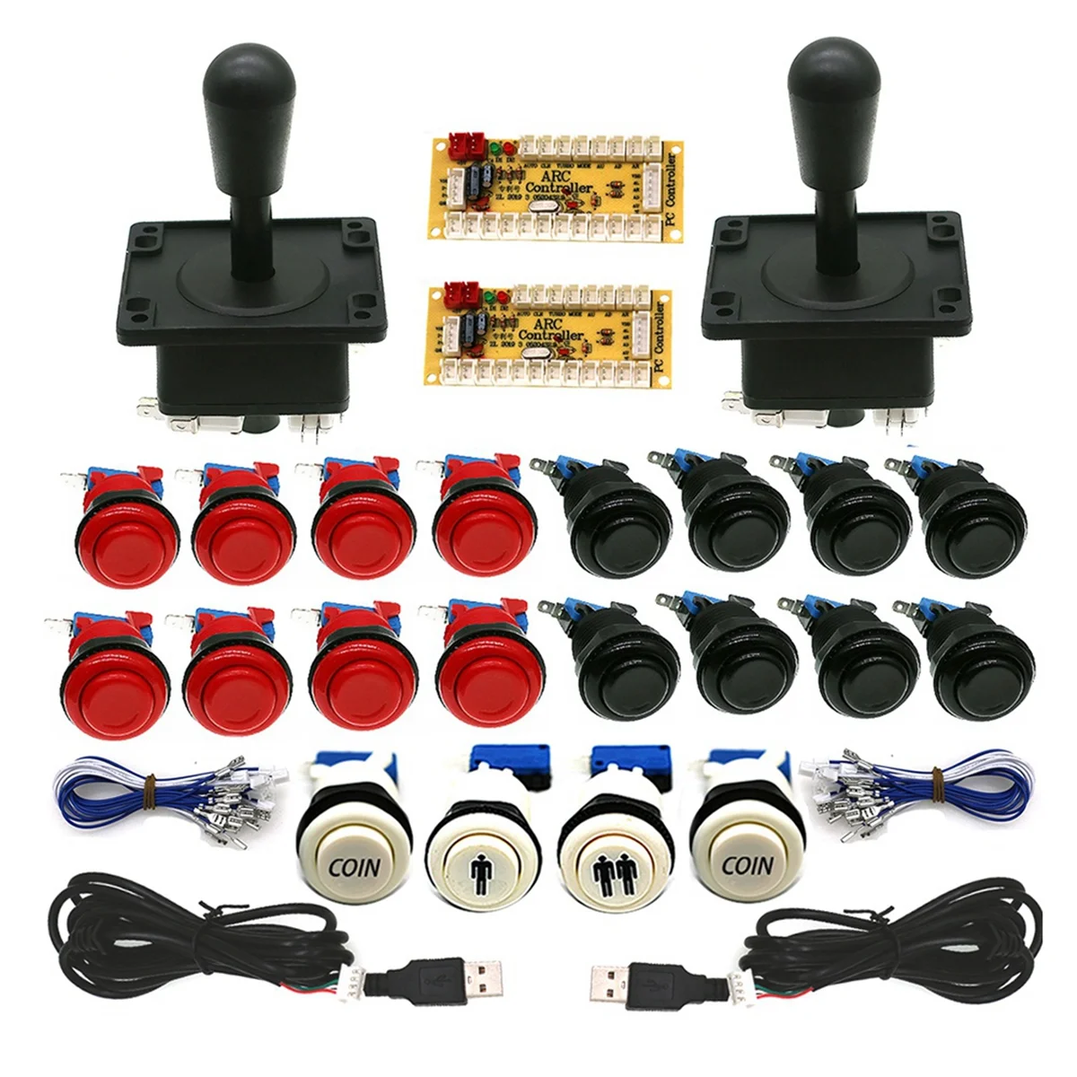 For Arcade Game DIY Kit USB Board Controller for Pc Zero Delay US Style 8 Way Joystick D