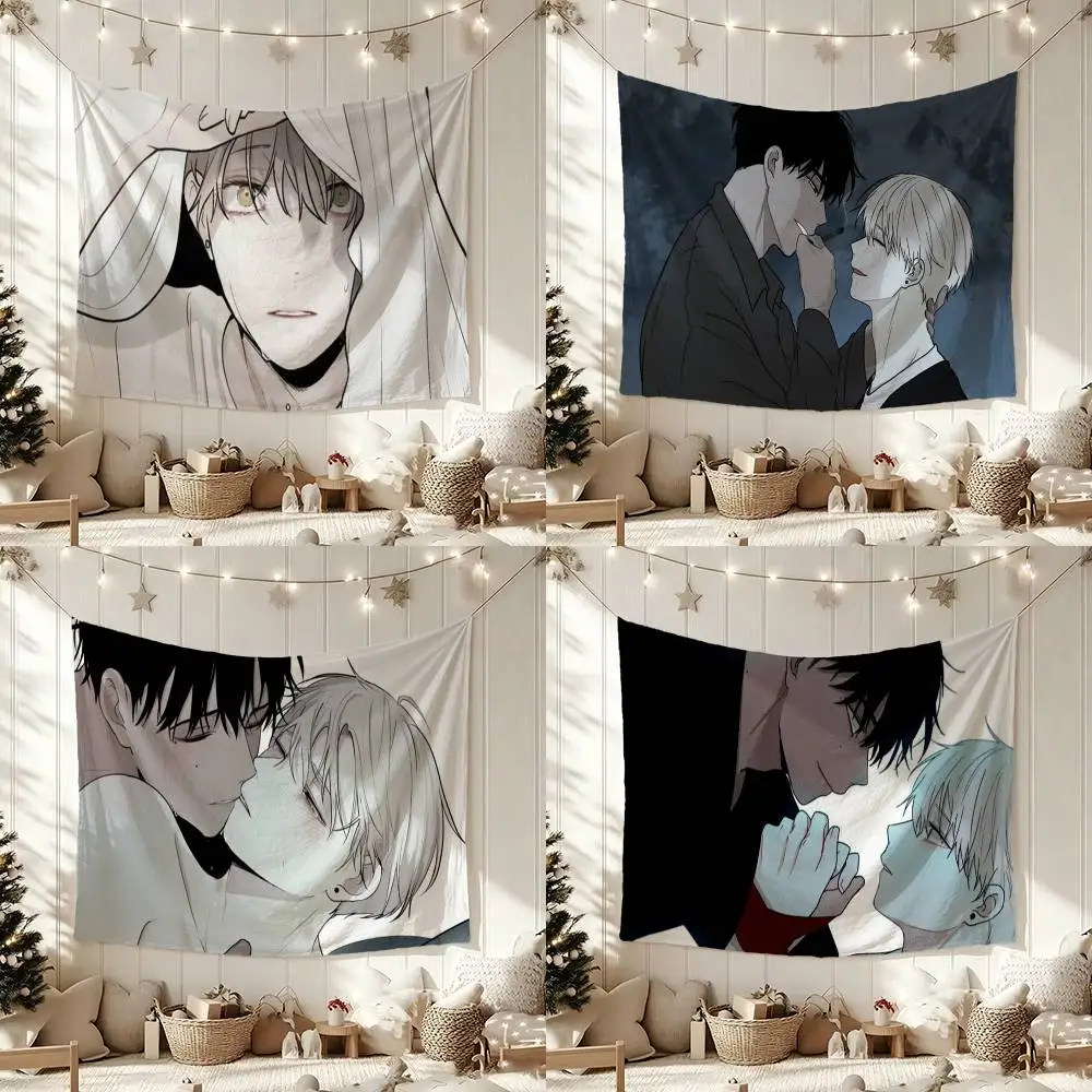 B-Blood Sacrifice BL Manhwa Flag Digital Printing Banner for Garage Wall Out Door Decoration