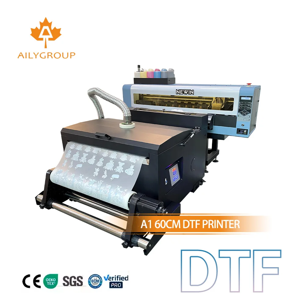 

Принтер Dtf 60 см с двойной печатающей головкой Xp600 и порошковым шейкером Cmyk + белый цвет4