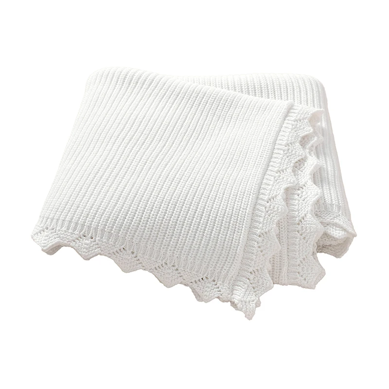 

Newborn Baby Stroller Blankets Swaddle Wrap Cotton Knitted 90*70cm Infant Babies Bedding Comforter Toddler Throwing Quilts Cover