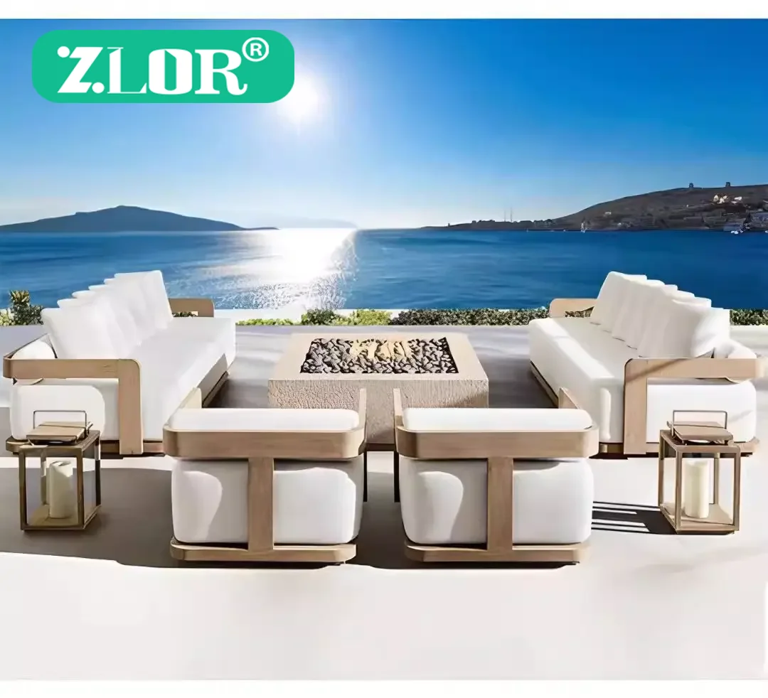 

Customized Luxury Outdoor Furniture Patio Waterproof Design Garden Sofa Lounge Chair Teak Sofa Teak Outdoor Furniture Set