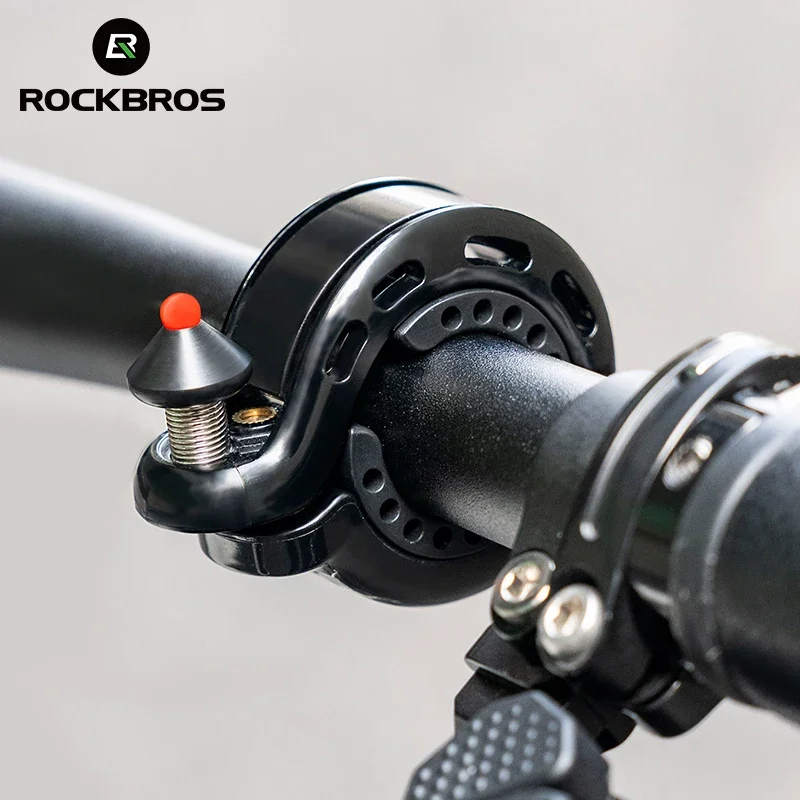 ROCKBROS-timbre de aleación de aluminio para manillar de bicicleta, claxon con sonido fuerte y claro, alarma de seguridad, accesorios para ciclismo de montaña y carretera