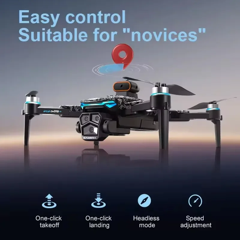 Intelligent Obstacle Avoidance RC Drone 8K HD Camera 5.6 in Large Screen Brushless Drones One-click Return Folding Quadcopte