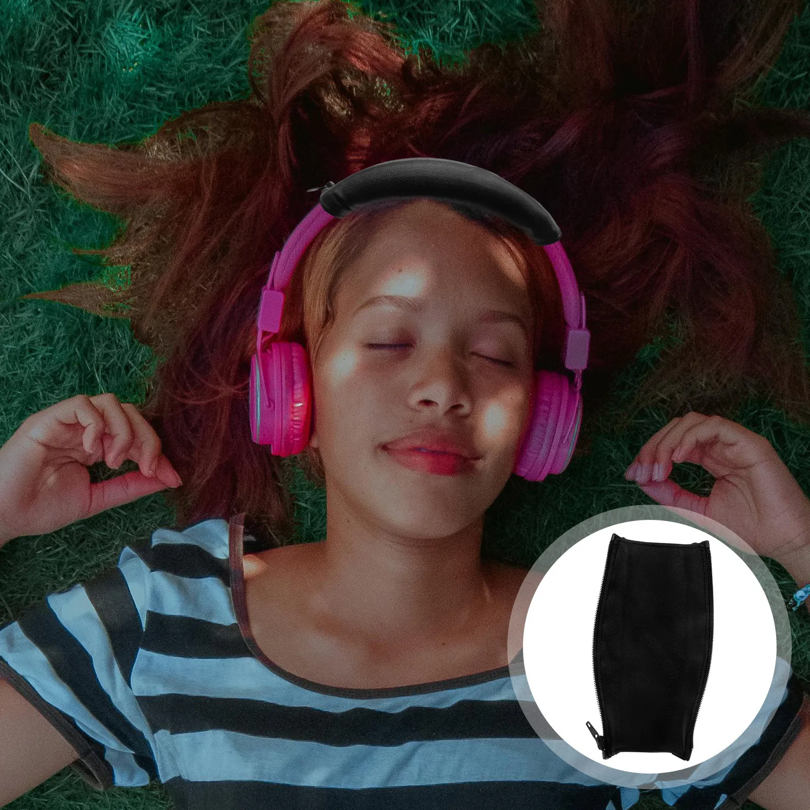 

Headphone Headband Sleeve Lightweight Portable Zipper Closure Protective Cover For Scratch Damage Replacement Accessory