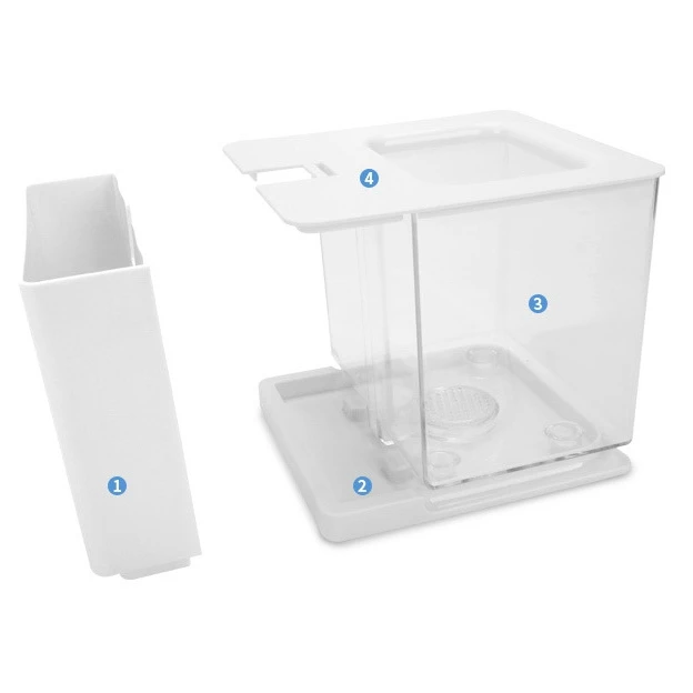 ABKO-Betta Fish Tank Aquarium Fish Tank Easy to Change the Water Acrylic Plastic Fish Tank Self-Cleaning Small Fish Tank - Image 6