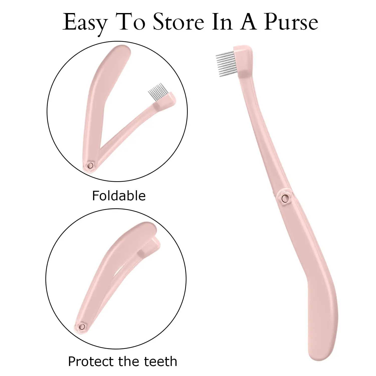 2Pcs Eyelash Tools Set Stainless Steel Comb with Semi-Circular Teeth And Mascara Applicator Brush for Precise Eyelash Grooming