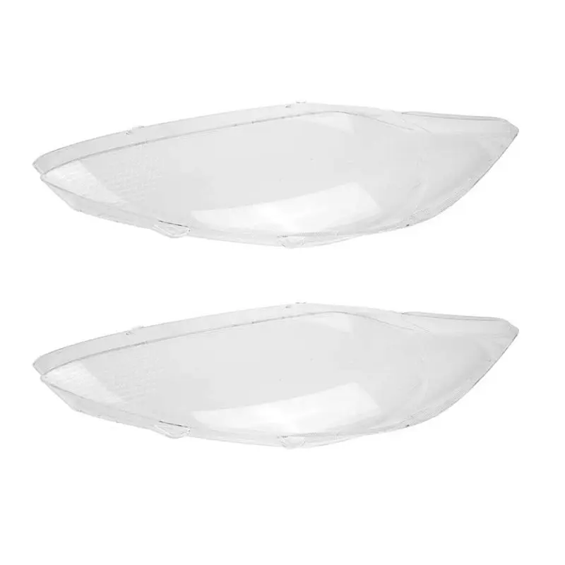 2X For Ford Fiesta 2009 2010 2011 2012 Headlight Cover Transparent Head Light Shade Lampshade Lamp Shell Glass Lens,Left-A74F