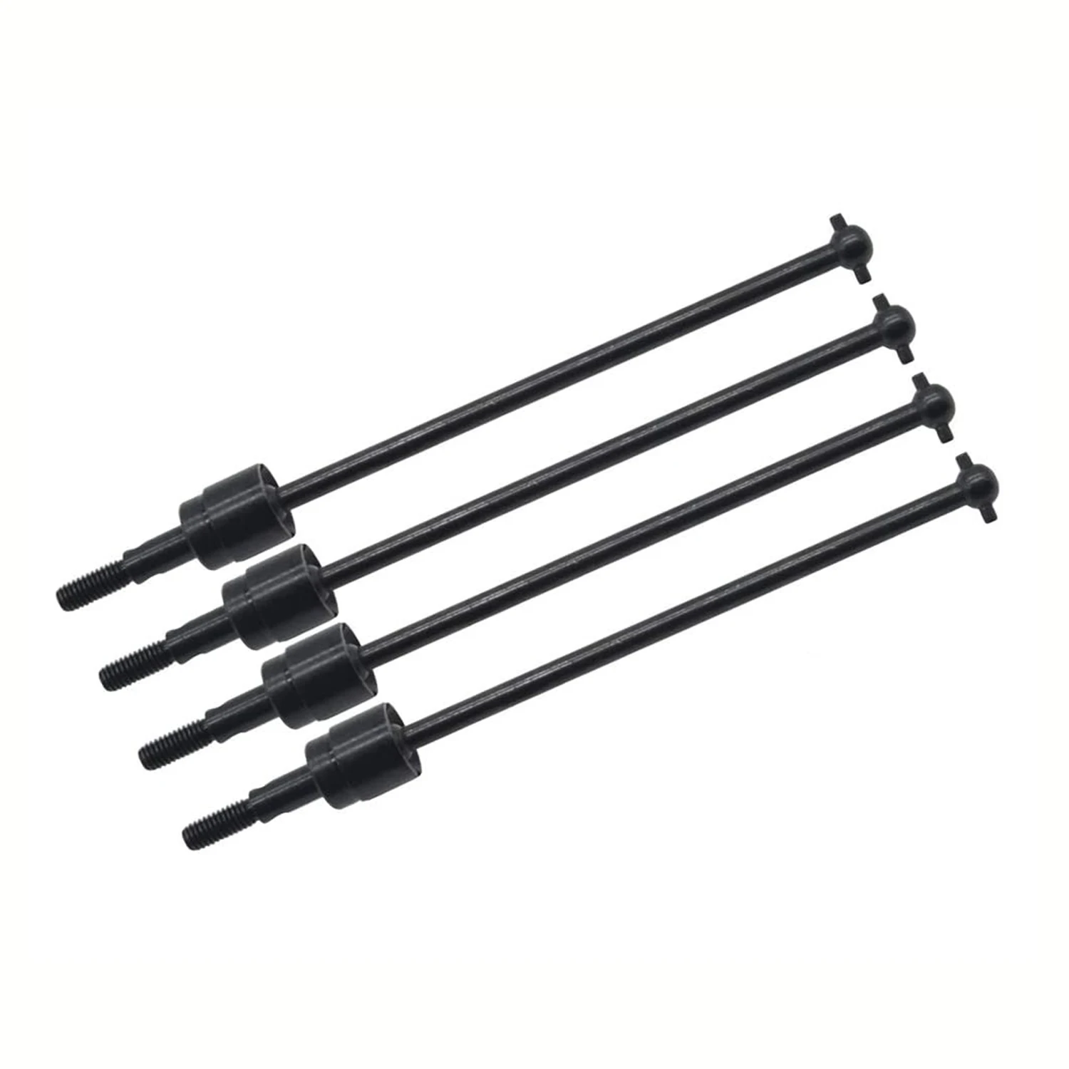 4Pcs Steel Dogbone Drive Shaft & Wheel Axle Replacement 08029 02033 for HSP 94111 94108 94170 1/10 RC Car Parts,Black