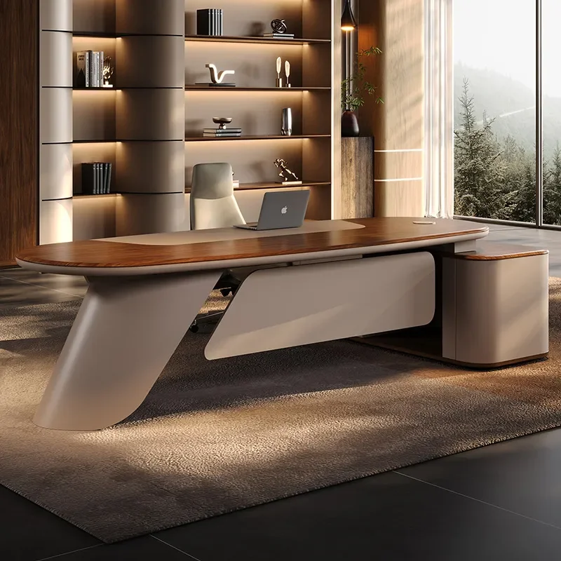 Modern  Executive Desk and Chair Set Large Office Workstation High End President Table Minimalist Design for