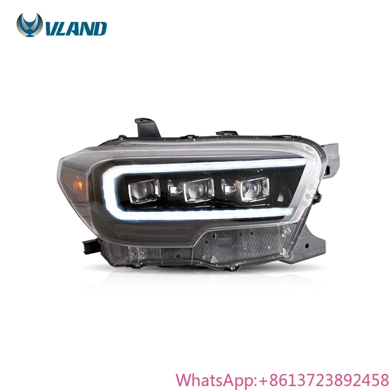 

VLAND Wholesales Full LED Headlights Front Head Lamp Welcome and Breathing Head Light Assembly 2015-2020 for Toyota Tacoma
