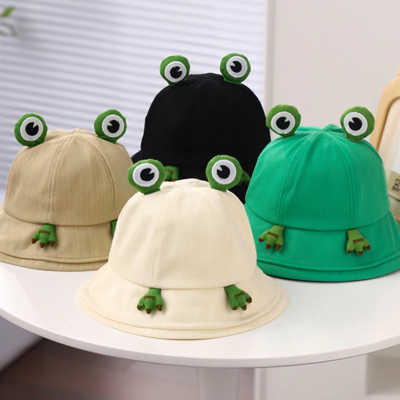 Child-Parent Frog Bucket Hat With Claw For Women Summer Autumn Panama Sun Hats Outdoor Hiking Beach Fisherman Cap Girls Bob Caps