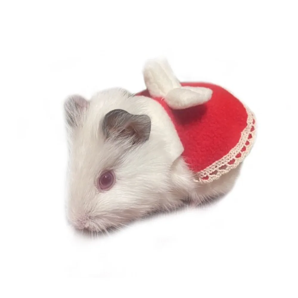 

Wear and Bite Resistant Lovely Hamster Dress Soft Breathable Small Animal Clothes Flannel Cloth Dress Cap Harness Vest with Bow