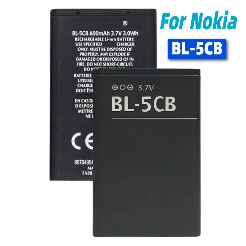 BL-5CB Replacement Battery for Nokia 3108 2135 6086 6108 6230 6820 7610 N72 N91 100 101 103 105 109 111 113 1000 1282